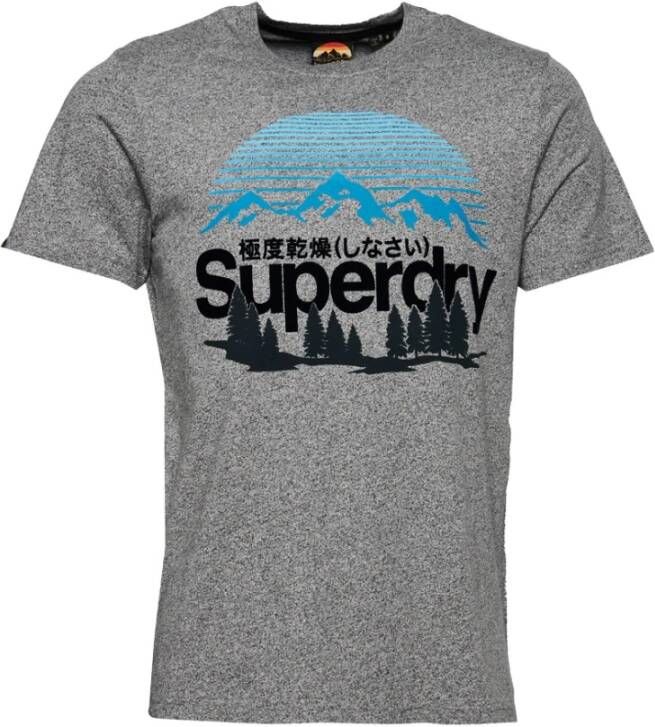 Superdry T-shirt Core Logo Great Outdoors Grijs Heren