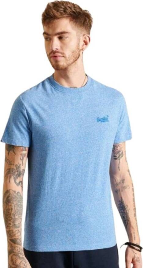 Superdry T-shirt met korte mouwen Vintage Logo Emb Blauw Heren