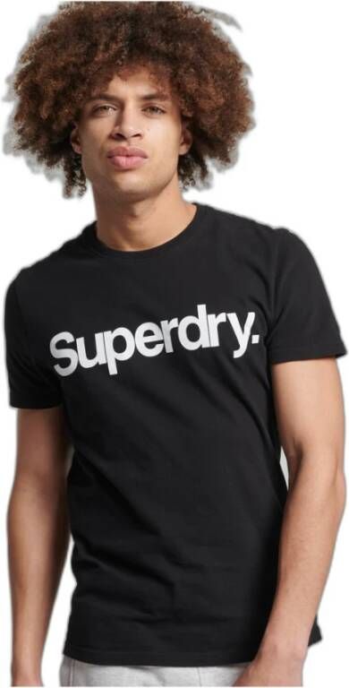 Superdry T-shirt van biologisch katoen Graphic Core Logo Zwart Heren