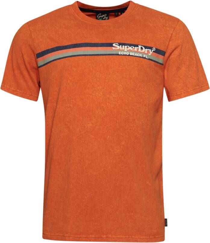 Superdry T-shirt Vintage Venue Oranje Heren