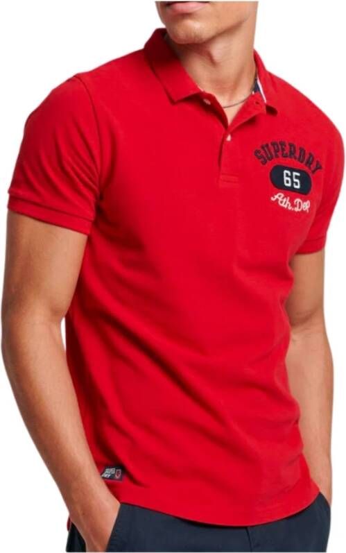 Superdry Vintage Sportieve Polo Rood Heren