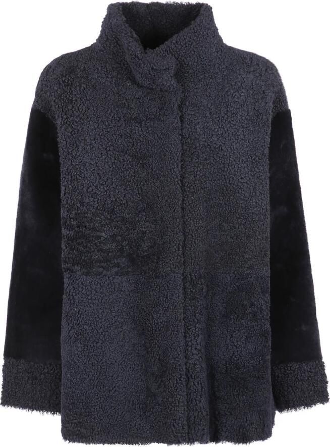 Suprema Shearling Jas voor Vrouwen Black Dames