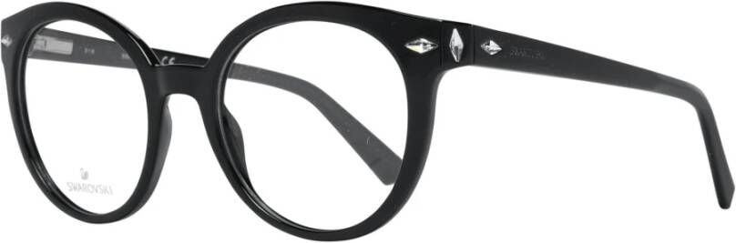Swarovski Zwarte Optische Ronde Bril Volledig Omrand Black Dames
