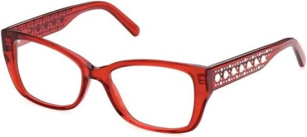 Swarovski Rood Montuur Stijlvolle Bril Red Unisex