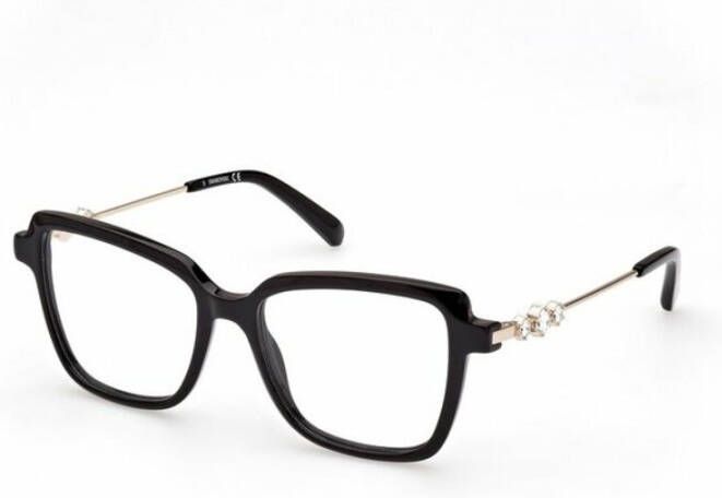 Swarovski Zwarte vierkante plastic optische monturen Black Dames