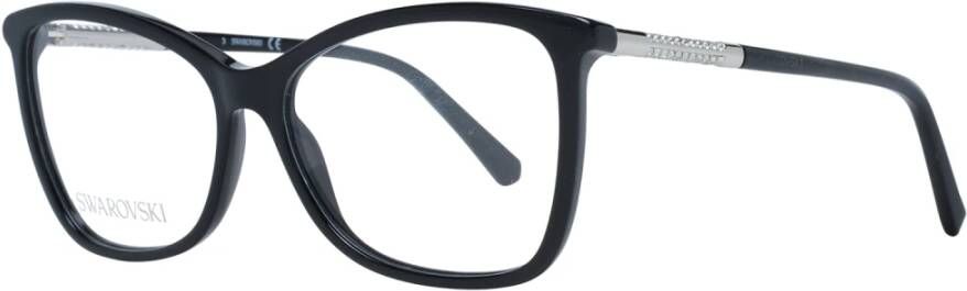 Swarovski Zwarte Acetaat Optische Monturen voor Vrouwen Black Dames