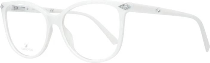 Swarovski Witte Plastic Ovale Optische Brillen voor Vrouwen White Dames