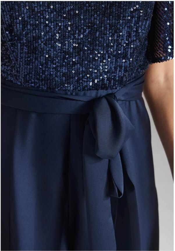 Swing Elegante Jumpsuit met Strikceintuur Blue Dames - Foto 2