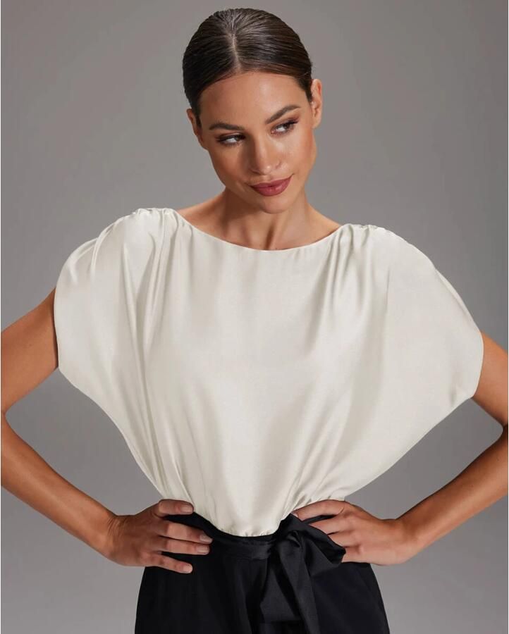 Swing Elegante Zwart en Wit Jumpsuit Black Dames - Foto 2