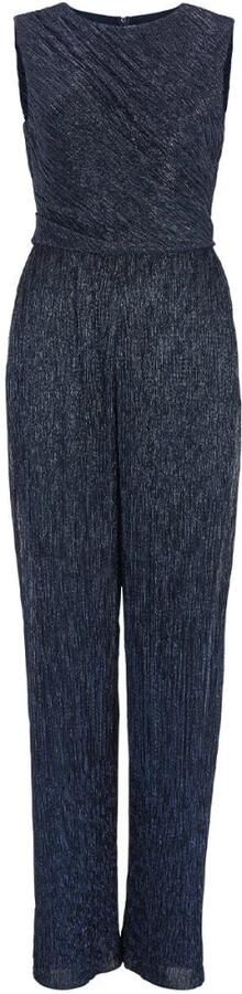 Swing Plissé Lurex Jumpsuit Blue Dames