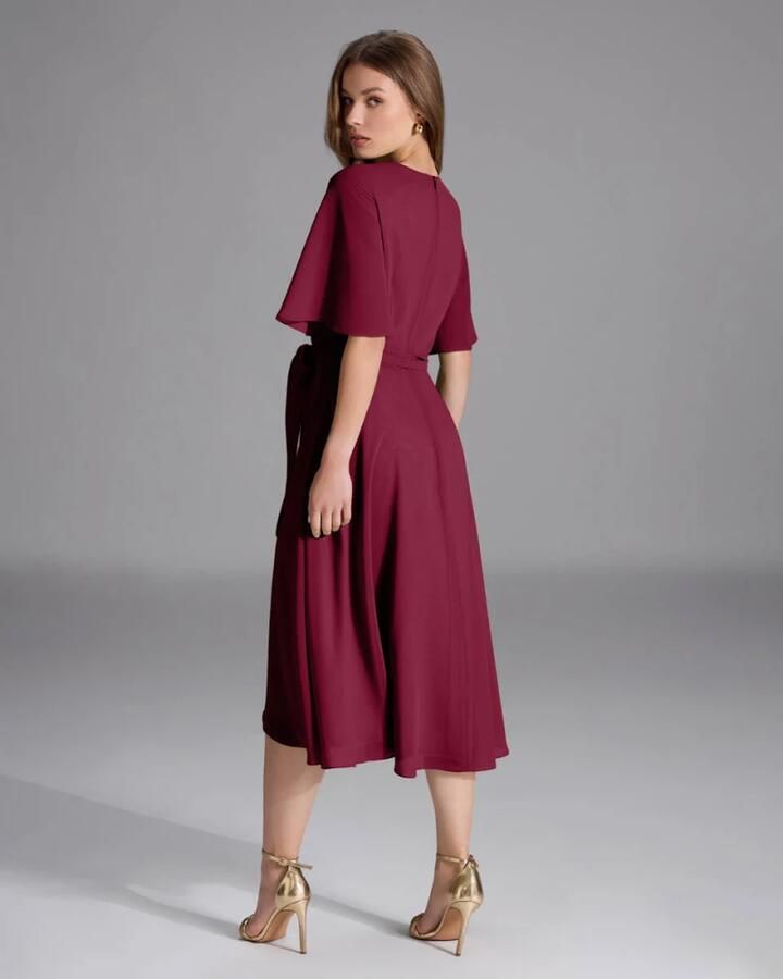 Swing Wikkelsjaal van chiffon met V-hals Red Dames - Foto 3