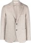 Tagliatore Beige Herringbone Blazer met Broche Detail Beige Heren - Thumbnail 1