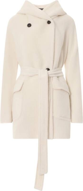 Tagliatore Belted Coats Wit Dames