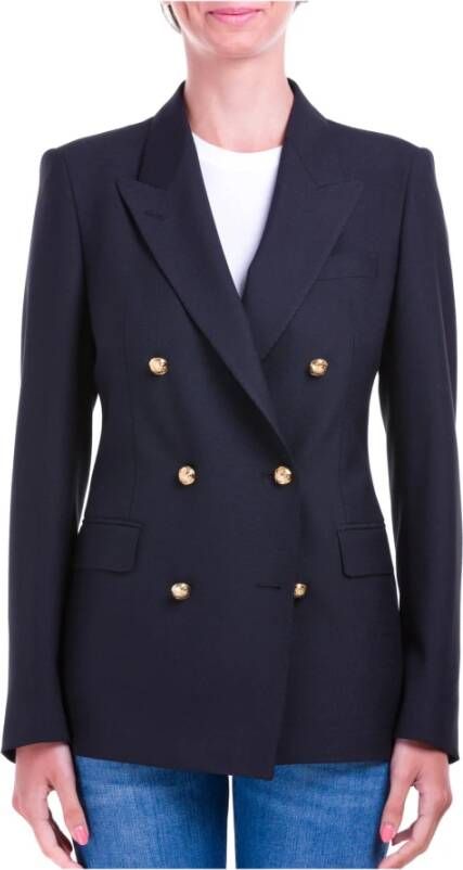 Tagliatore Elegante Blazer Jas Blue Dames