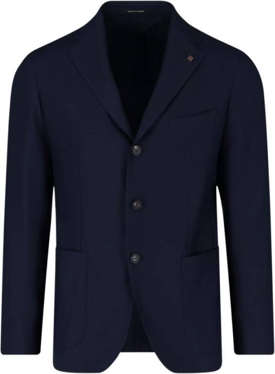 Tagliatore Moderne Statement Blazer in Blauw en Groen Blue Heren