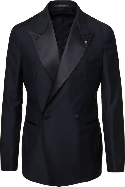 Tagliatore Verhoog je stijl met een nauwkeurig vervaardigde jas Black Heren