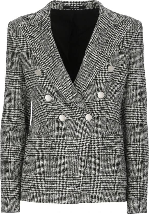 Tagliatore Multicolor Wol Blazer met Peak Revers Meerkleurig Dames