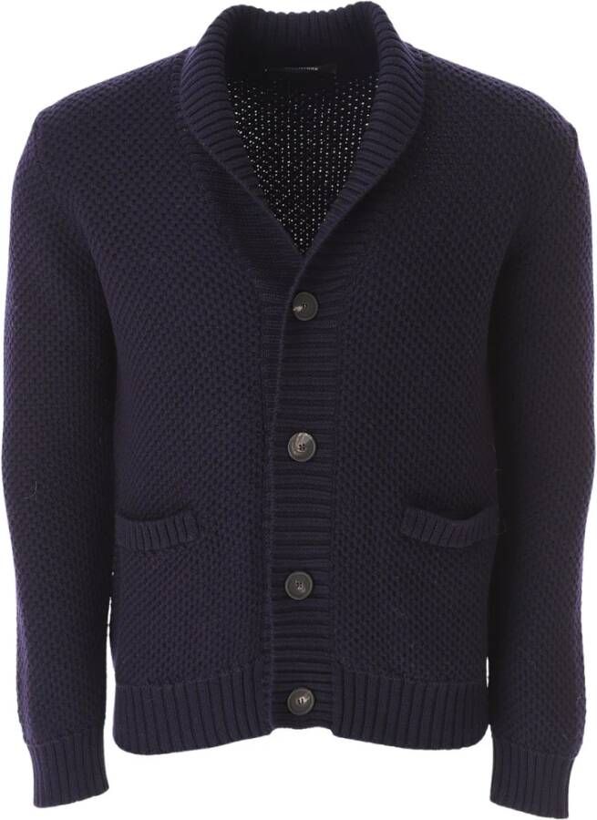 Tagliatore Cardigans Blauw Heren