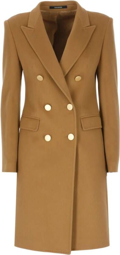 Tagliatore Double-Breasted Coats Bruin Dames