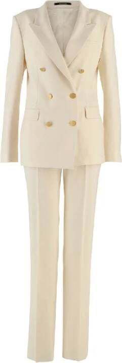 Tagliatore Double Breasted Suits Beige Dames