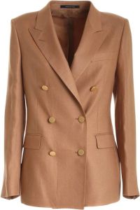 Tagliatore Double Breasted Suits Beige Dames