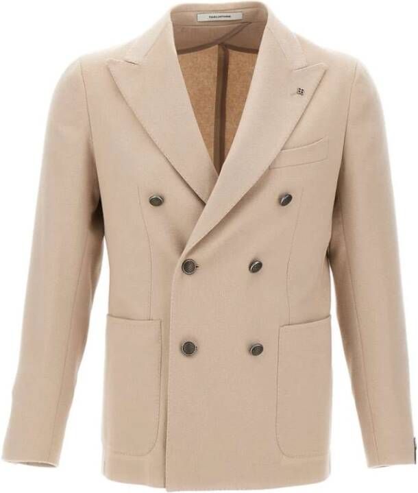 Tagliatore Cashmere Blazer Ivoor Beige