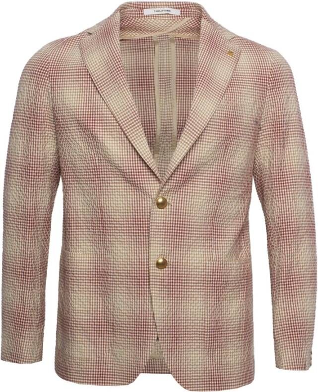 Tagliatore Opgegradeerde Degraded Blazer Tijdloze Stijl Brown Heren