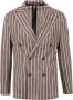 Tagliatore Dove Grey Dubbelrij Blazer Gray Heren - Thumbnail 1