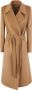 Tagliatore Kameel Molly Lange Jas met Riem Beige Dames - Thumbnail 1