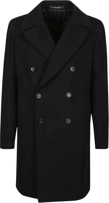 Tagliatore N5051 Nero Coat Stijlvolle en Elegante Buitenkleding Zwart Heren