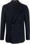 Tagliatore Dubbelborstige blazer in blauwe wol Blue Heren - Thumbnail 1