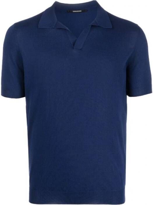 Tagliatore Polo Shirt Blauw Heren