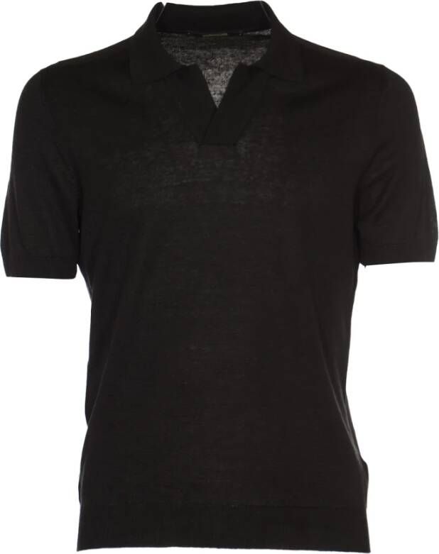 Tagliatore Polo Shirt Zwart Heren