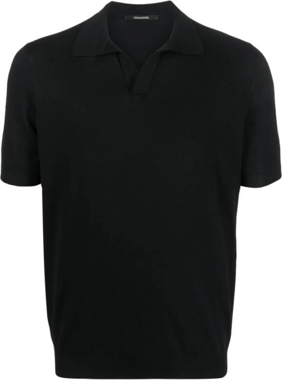 Tagliatore Polo Shirts Black Heren