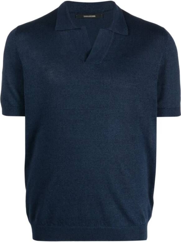 Tagliatore Polo Shirts Blauw Heren