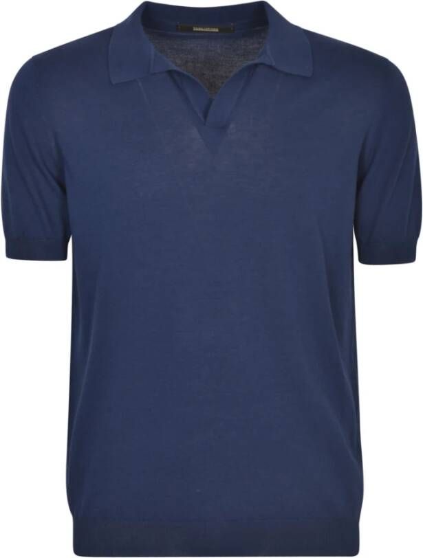 Tagliatore Polo Shirts Blauw Heren