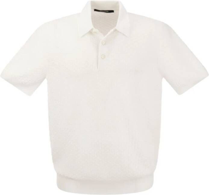 Tagliatore Polo Shirts White Heren