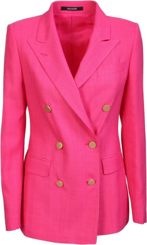 Tagliatore Roze Dubbelrij Blazer voor Dames Roze Dames