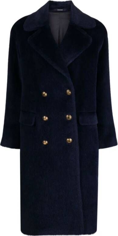 Tagliatore Stijlvolle Dames Enkellange Jas Blue Dames