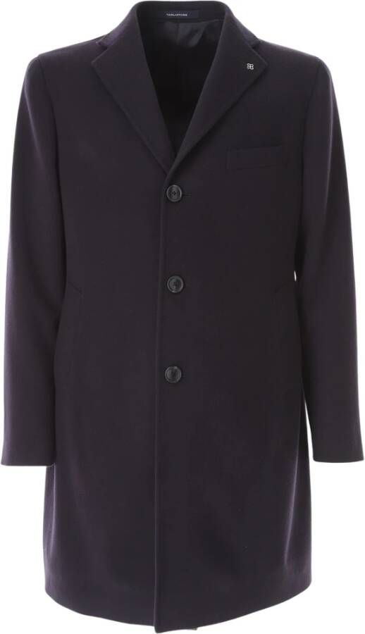 Tagliatore Single-Breasted Coats Blauw Heren