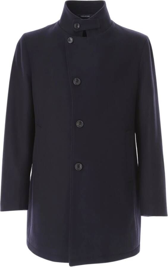 Tagliatore Single-Breasted Coats Blauw Heren