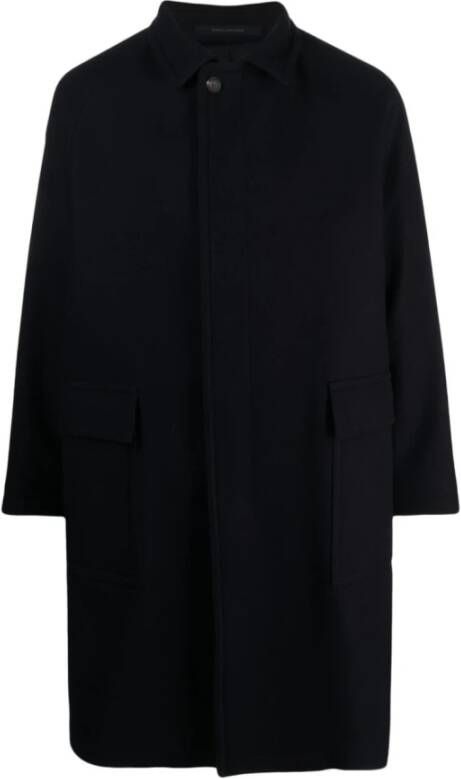 Tagliatore Single-Breasted Coats Blauw Heren