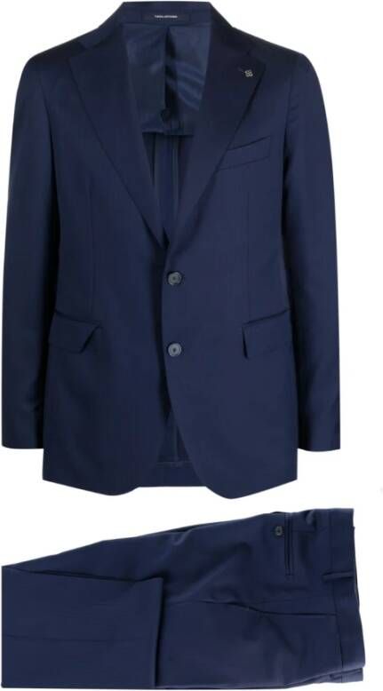 Tagliatore Single-Breasted Coats Blauw Heren