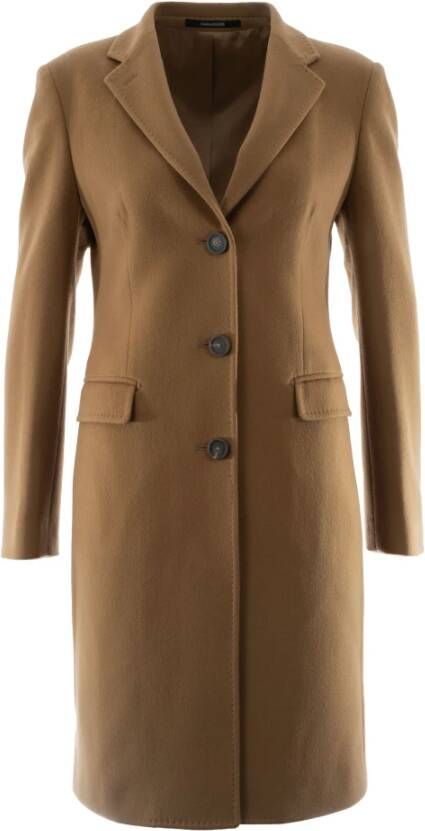 Tagliatore Tijdloze enkellange jas Brown Dames