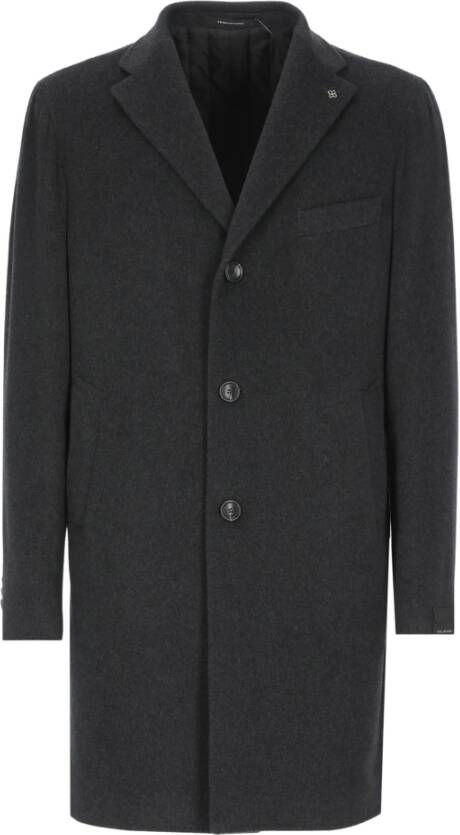 Tagliatore Single-Breasted Coats Grijs Heren