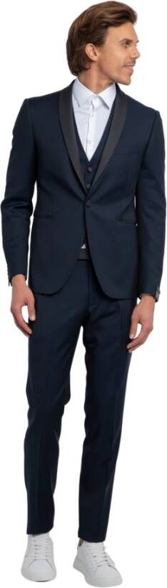 Tagliatore Single Breasted Suits Blauw Heren