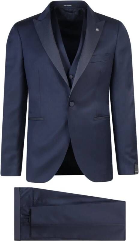 Tagliatore Single Breasted Suits Blauw Heren