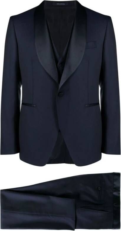 Tagliatore Single Breasted Suits Blauw Heren