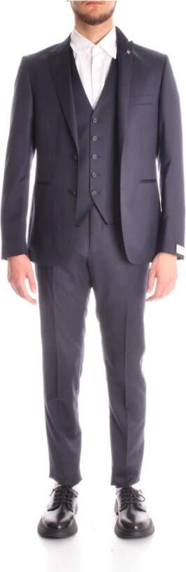 Tagliatore Single Breasted Suits Blauw Heren