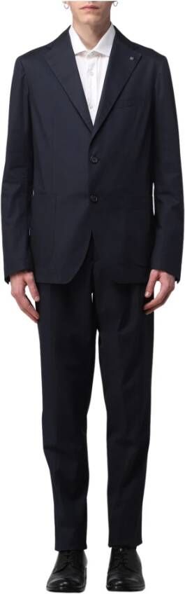 Tagliatore Single Breasted Suits Zwart Heren